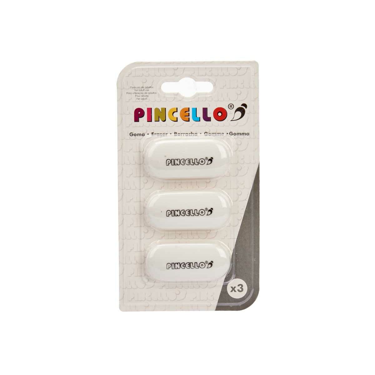Set de Radiere Pincello Alb 9 x 16 x 1 cm (12 Unități)